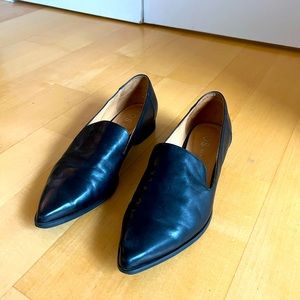 EOS “Emil” Minimalist Black 100% Leather Pointed Toe Loafers